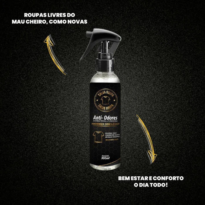 Spray Salva Roupa® Anti-Odor Pós-Lavagem – Roupas Sempre Frescas e cheirosas - 300ML